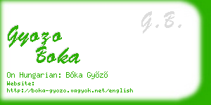 gyozo boka business card